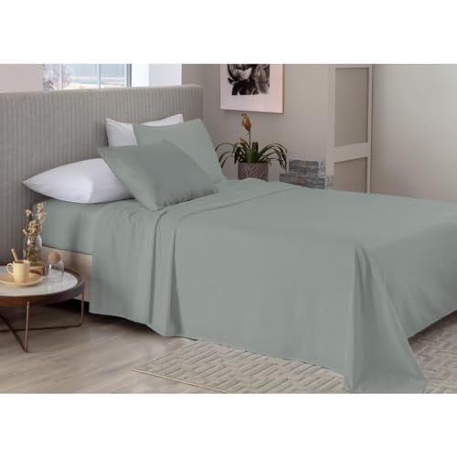 Camesa Jogo de Cama Loft Solteiro 3 Peças Microfibra - Cinza Limestone