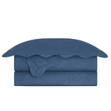 Camesa Colcha Kit Cobre Leito King 260x280cm com Porta Travesseiros Egeu - Marinho