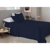 Camesa Jogo de Cama Loft Casal 4 Peças Microfibra - Marinho