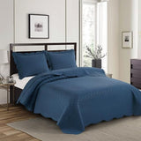 Camesa Colcha Ilusion Orla Queen 240x260cm - Marinho