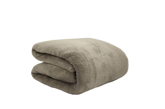 Camesa Cobertor Manta Microfibra Casal 180x220cm - Bege
