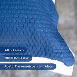 Camesa Colcha Bullet Super King 3 Peças 280x300cm - Chumbo