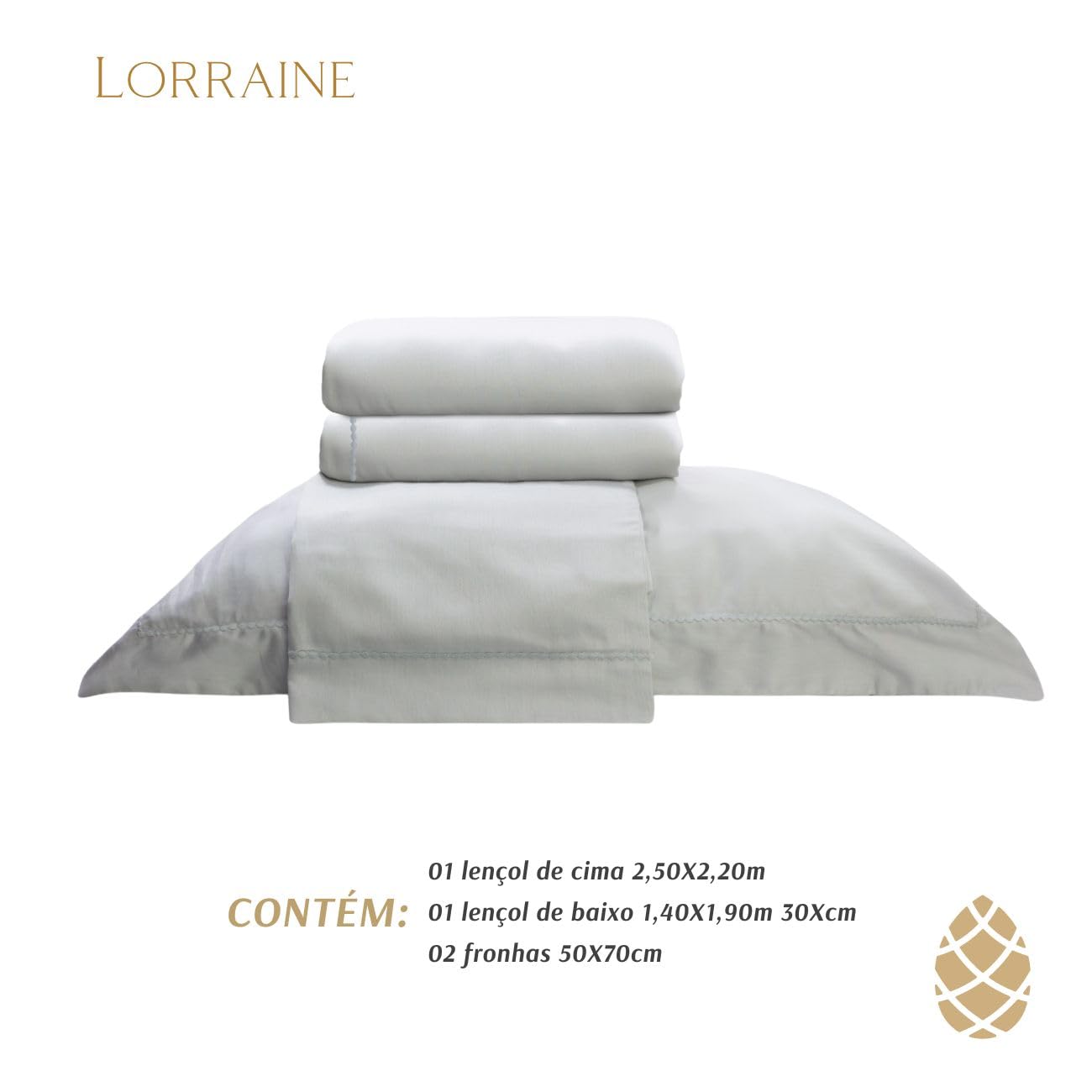 Camesa Jogo de Cama Neo 300 Fios Bordado Elements Casal 4 Peças - Cinza