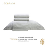 Camesa Jogo de Cama Neo 300 Fios Bordado Elements Casal 4 Peças - Cinza