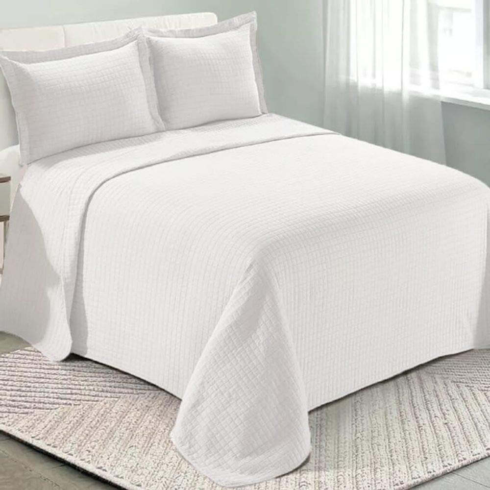 Camesa Colcha Loft King 100% Poliéster 260x280cm - Branco