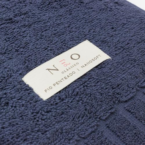 Camesa Toalha de Banho Velour Neo Clássico Luxo Algodão Felpuda 70x140cm - Marinho