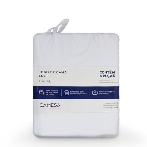 Camesa Jogo de Cama Casal Loft - Branco