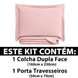 Camesa Colcha Loft Solteiro 160x230cm 2 Peças - Rose