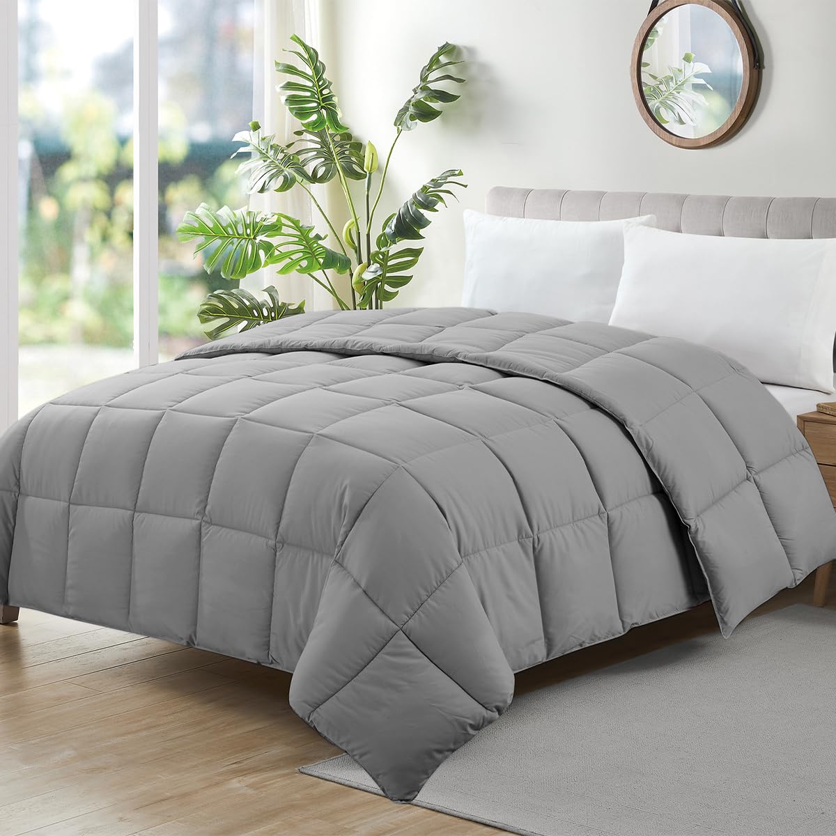 Camesa Edredom Ecopluma Toque de Pluma Solteiro 160x240cm - Cinza