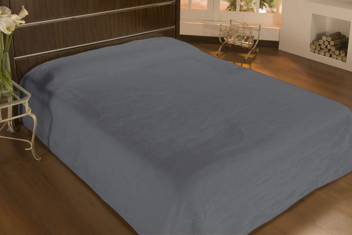 Camesa Cobertor Manta Microfibra Casal 180x220cm - Cinza
