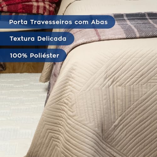 Camesa Colcha Virtuos Queen 3 Peças 240x260cm - Bege