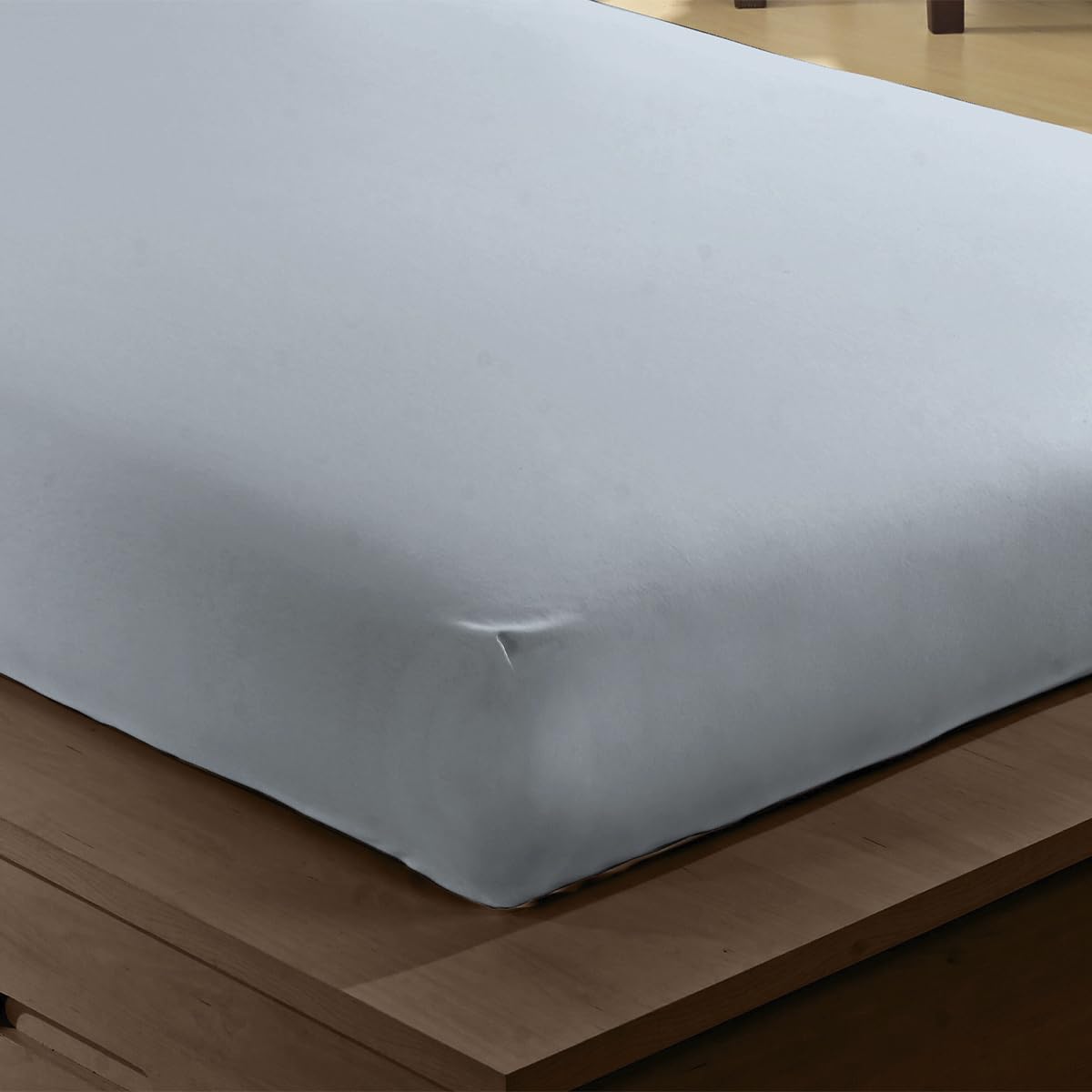 Camesa Lençol com Elástico Essencial Neo Casal 100% Algodão 180 Fios - Azul