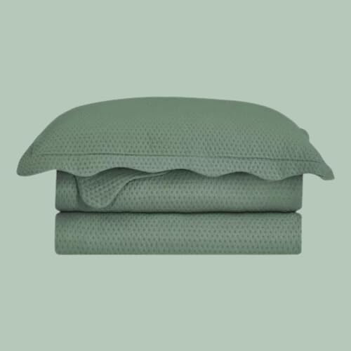 Camesa Colcha Kit Cobre Leito Bullet Queen 240x260cm - Verde