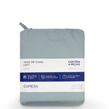 Camesa Jogo de Cama Loft King 4 Peças Microfibra - Cinza Limestone