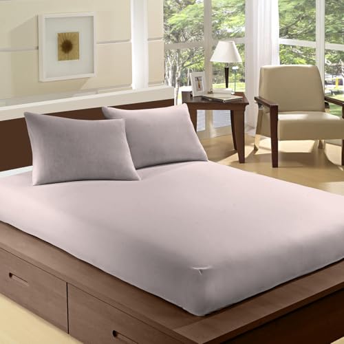 Camesa Lençol com Elástico Essencial Neo Casal 100% Algodão 180 Fios - Rose