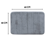 Camesa Tapete de Banheiro Antiderrapante Macio Super Soft 60x40cm - Cinza Escuro