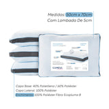 Camesa Travesseiro Toque de Pluma Neo Prime Ecopluma 50x70cm Tela Mesh Cooling Anti Calor