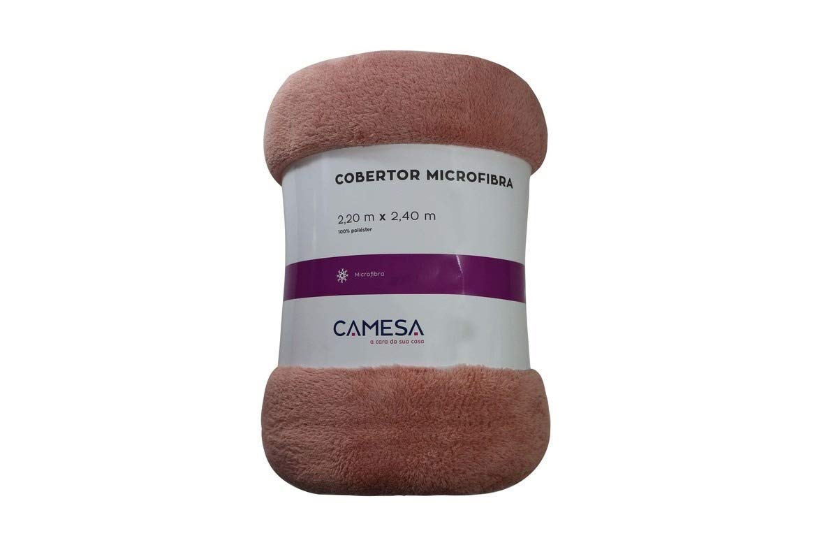 Camesa Cobertor Manta Microfibra Casal 180x220cm - Rosa
