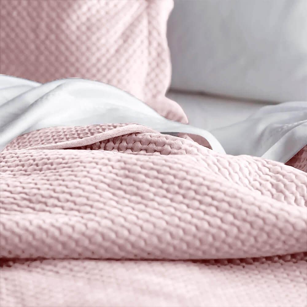 Camesa Colcha Queen Loft Microfibra 3 Peças - Rosé