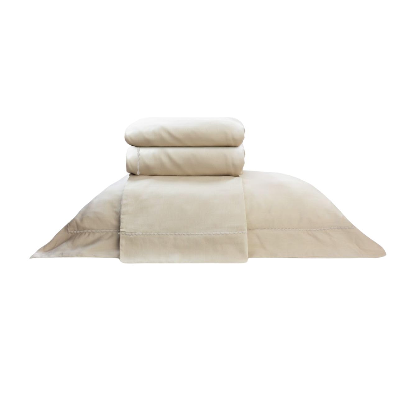 Camesa Jogo de Cama Neo 300 Fios Bordado Elements King 4 Peças - Bege