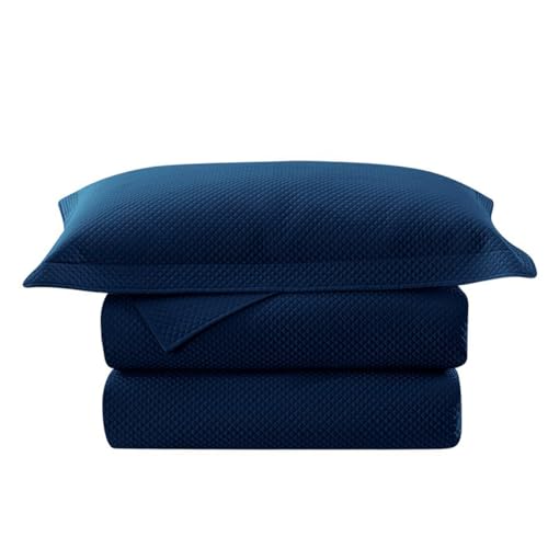 Camesa Colcha Neo Diamonds Queen 3 Peças 240x260cm - Marinho