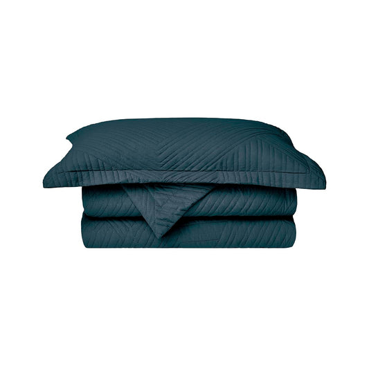 Camesa Colcha Virtuos Queen 3 Peças 240x260cm - Marinho