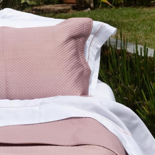Colcha Casal Camesa Neo Diamonds 3 Peças Toque Macio e Estilo Sofisticado 220x240cm - Rosé