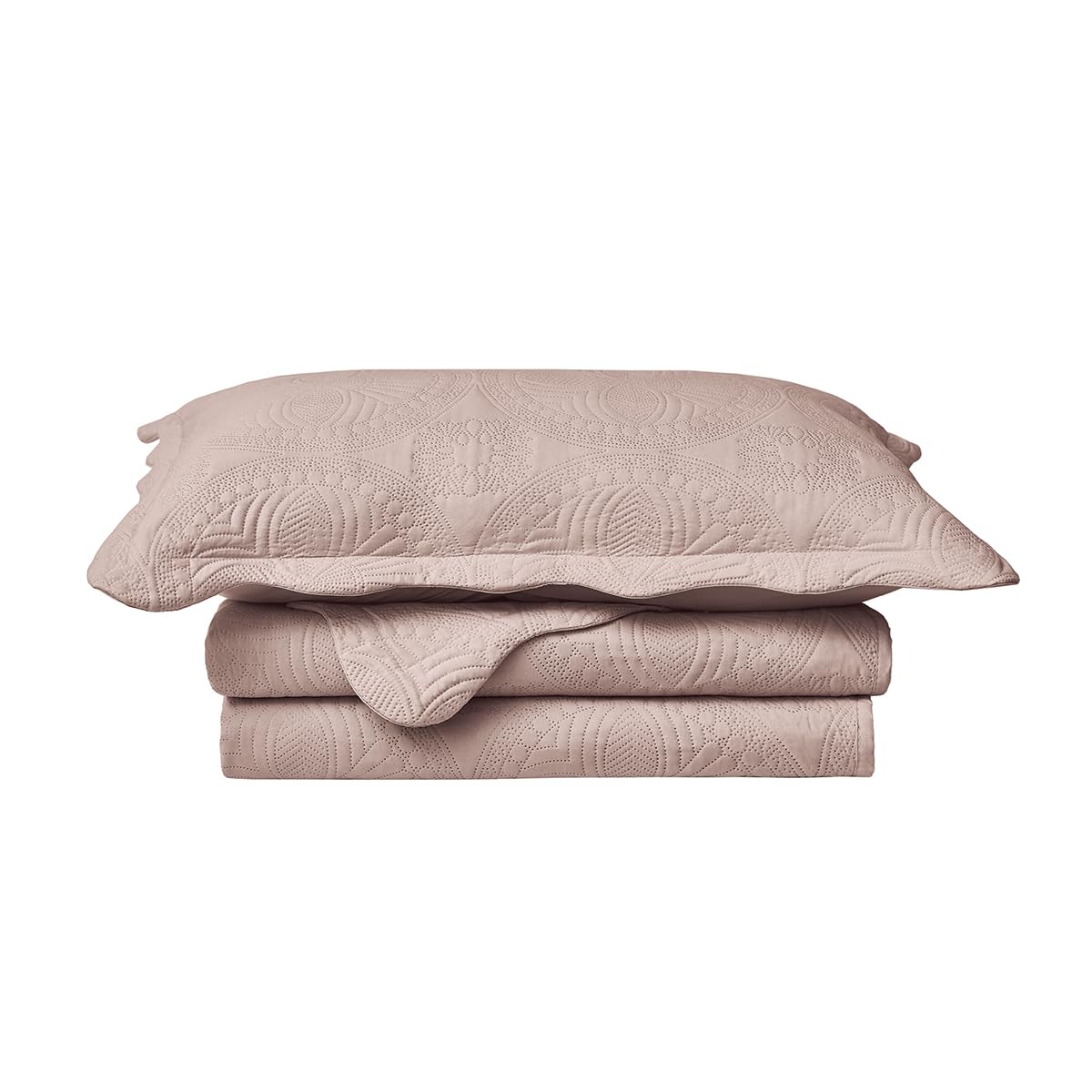 Camesa Colcha Agra King 3 Peças 280x260cm - Rose