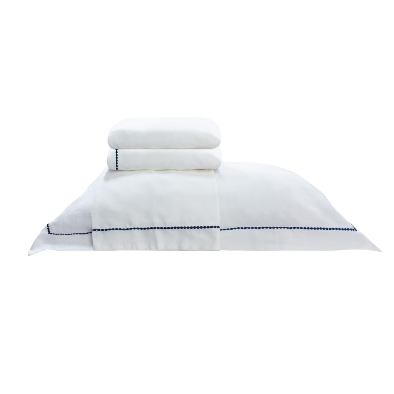 Camesa Jogo de Cama Neo 300 Fios Bordado Elements King 4 Peças - Marinho