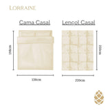 Camesa Jogo de Cama Neo 300 Fios Bordado Elements Casal 4 Peças - Cinza