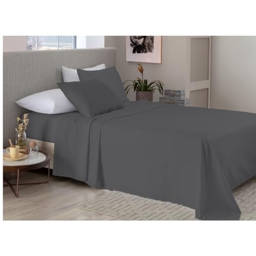 Camesa Jogo de Cama Loft King 4 Peças Microfibra - Chumbo