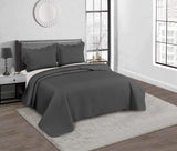 Camesa Colcha Bullet Super King 3 Peças 280x300cm - Chumbo