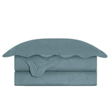 Camesa Colcha Kit Cobre Leito Casal 240x220cm com Porta Travesseiros Egeu - Piscina