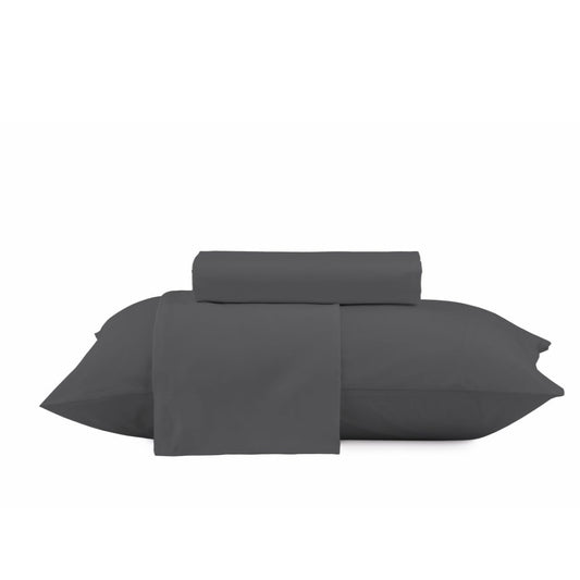 Camesa Jogo de Cama Loft Solteiro 3 Peças Microfibra - Chumbo