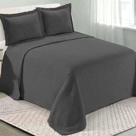 Camesa Colcha Loft King 100% Poliéster 260x280cm - Cinza