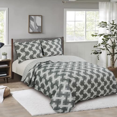 Camesa Colcha Dupla Face King 3 Peças Patchwork - Lagarde