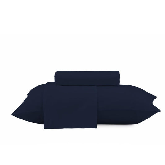 Camesa Jogo de Cama Loft Solteiro 3 Peças Microfibra - Marinho