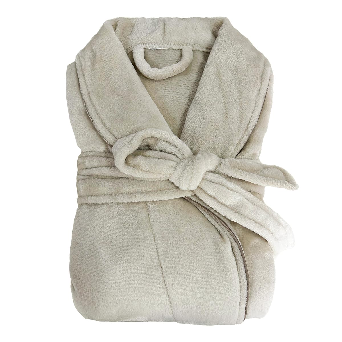 Roupão Aveludado Camesa Neo Velour Flannel 220g/m² Toque Suave e Aquecimento Tamanho M - Bege