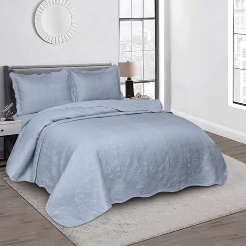 Camesa Colcha Agra Queen 3 Peças 240x260cm - Azul