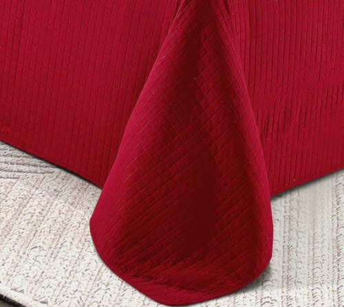 Camesa Colcha Loft King 100% Poliéster 260x280cm - Vinho