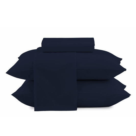 Camesa Jogo de Cama Loft Casal 4 Peças Microfibra - Marinho