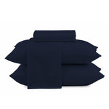 Camesa Jogo de Cama Loft Casal 4 Peças Microfibra - Marinho