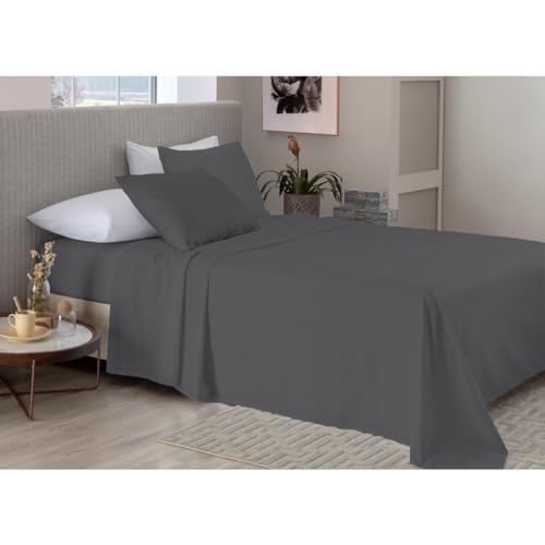 Camesa Jogo de Cama Loft Solteiro 3 Peças Microfibra - Chumbo