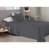 Camesa Jogo de Cama Loft Solteiro 3 Peças Microfibra - Chumbo