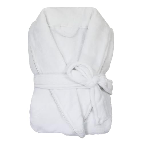 Roupão Aveludado Camesa Neo Velour Flannel 220g/m² Conforto Total e Estilo Tamanho G - Branco
