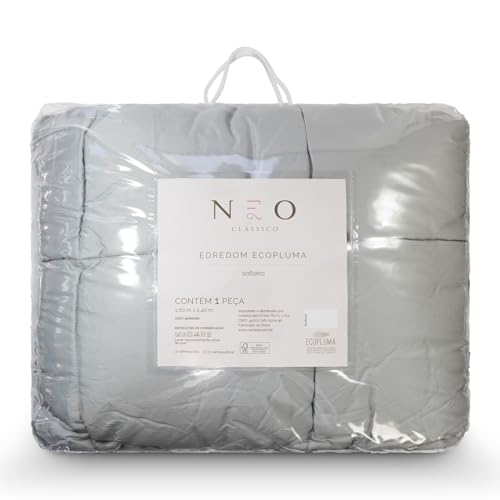 Camesa Edredom Ecopluma Toque de Pluma Solteiro 160x240cm - Cinza
