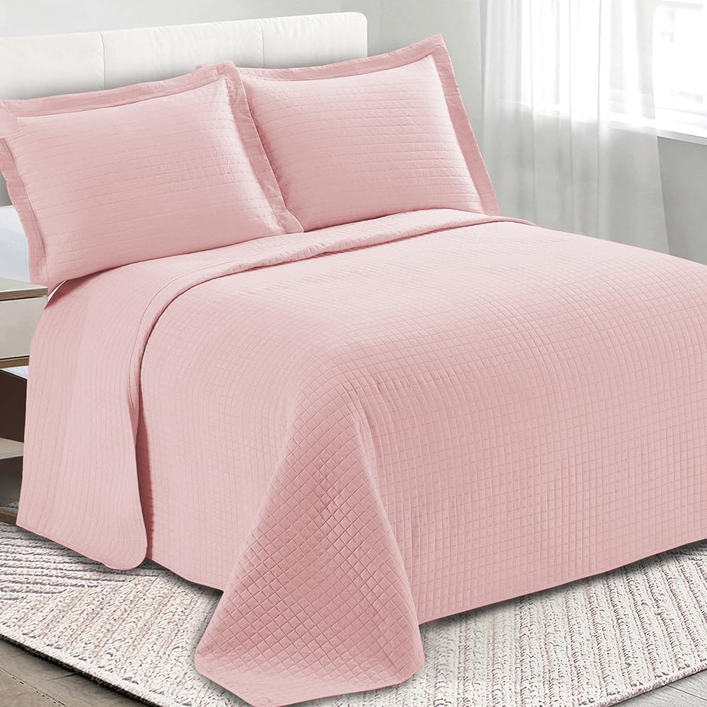 Camesa Colcha Loft King 260x280cm 3 Peças - Rose