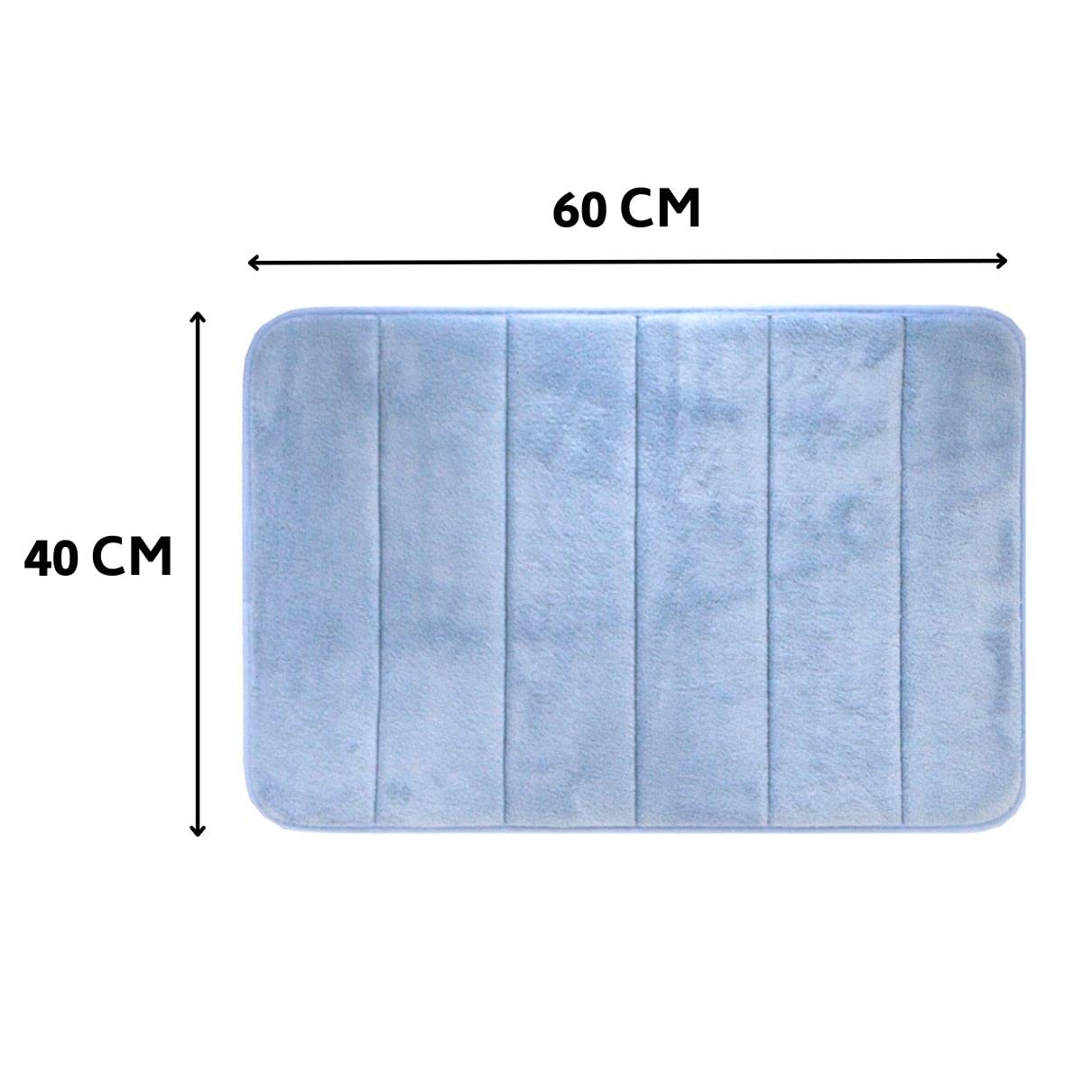 Camesa Tapete de Banheiro Antiderrapante Macio Super Soft 60x40cm - Azul