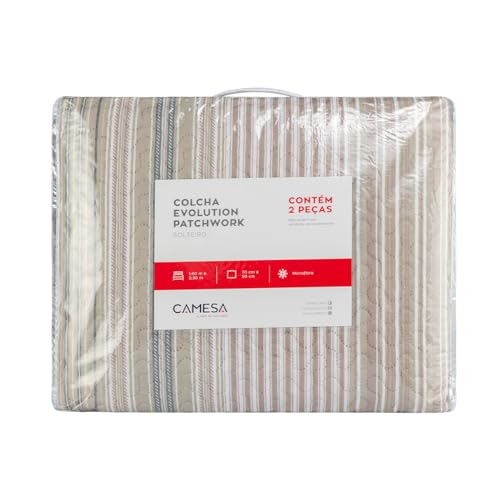 Camesa Colcha Dupla Face Solteiro 2 Peças Patchwork - Spark