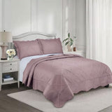 Camesa Colcha Kit Cobre Leito Queen 260x240cm com Porta Travesseiros Egeu - Rose